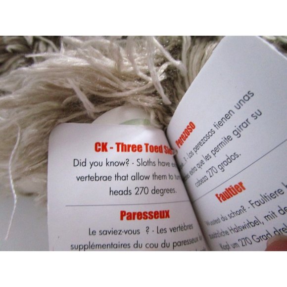 Wild Republic Cuddlekins Three-Toed Sloth 18" - Plush Stuffed Animal - New W Tag - Picture 9 of 10